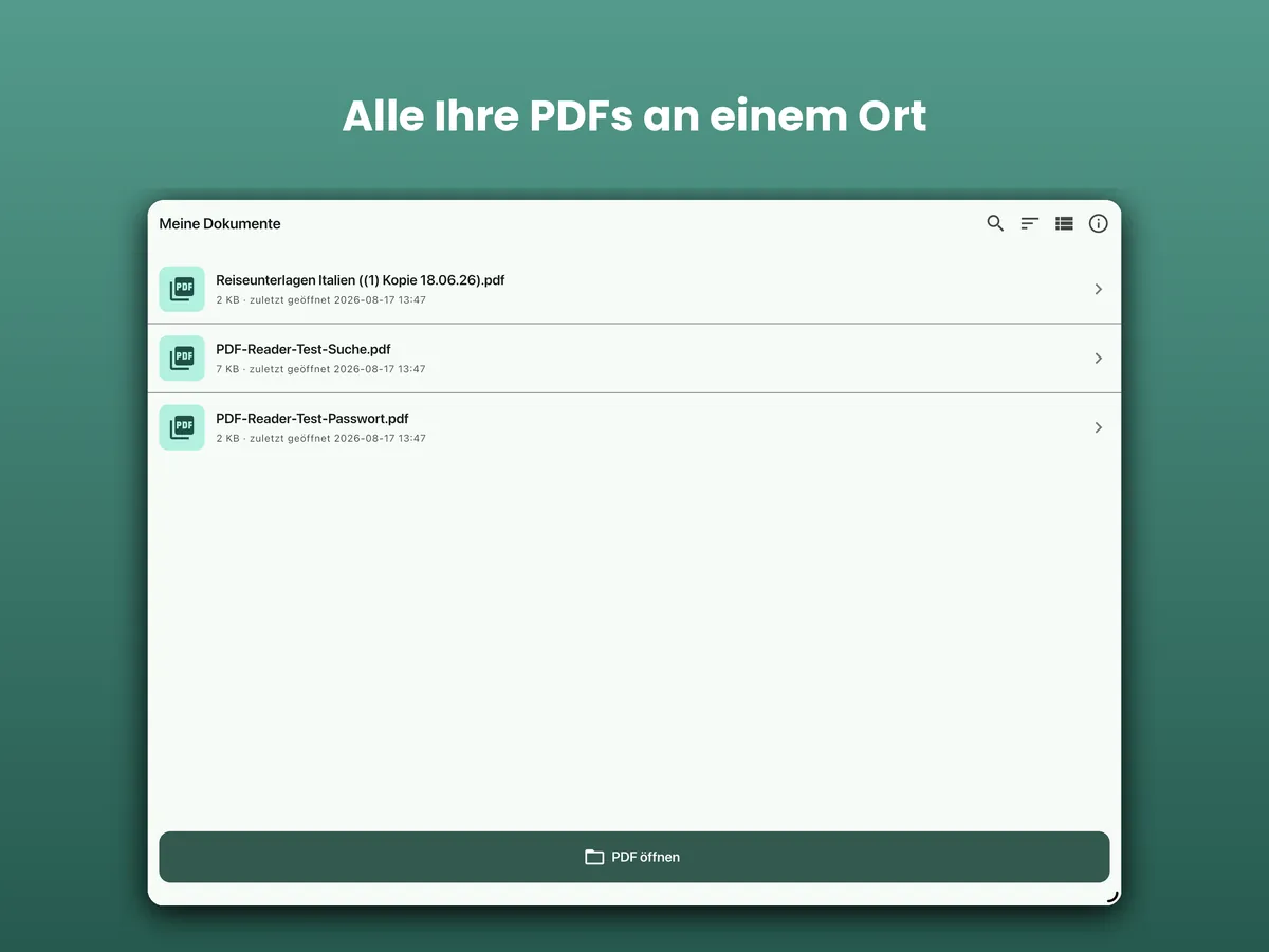 PDF Reader auf iPad: Alle PDFs an einem Ort – werbefrei