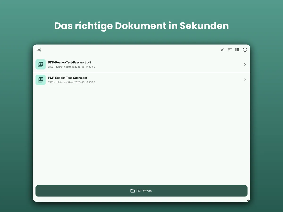 PDF Reader auf iPad: Das richtige Dokument in Sekunden